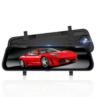 904 10 Inch 1080P Rearview Mirror Dash Cam 2.5D IPS Touch Screen Night Vision G-sensor 24H Parking Monitor