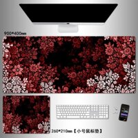 90cm * 40cm Mắt Khỏa Thân 3D Màu Hoa Miếng Lót Chuột Kích Thước Lớn Chống Bụi Bẩn Có Thể Giặt Được Bàn Làm Việc Bàn Học Sinh Sổ Tay Bàn Phím Pad