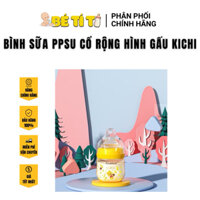 (90ML) Bình sữa PPSU CỔ RỘNG cho bé KICHILACHI Hình Gấu Pooh