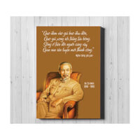 90x60cm 50x75cm tranh tráng gương Bác Hồ Bác Giáp sẵn treo