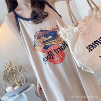 92% Desire Phong cách Hàn Quốc Đầm dài vừa có dây đeo xu hướng Đầm mặc ở nhà và ngoài trời [Đầm dài qua đầu gối cho phụ nữ] Đầm mùa hè với thiết kế tinh tế