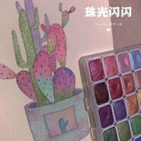92% Tỷ Lệ Khen ngợi 20 Màu Khoáng Ngọc Trai Màu Nước Sơn Phụ Đóng Gói Màu Nước Chắc Chắn Nghệ Thuật Tranh Dụng Cụ Làm Móng Tay Tranh Đất Sét Nhuộm 2.24