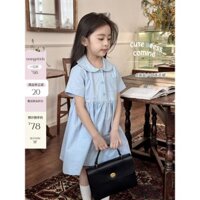 92% Tỷ lệ khen ngợi Bé gái Váy xanh Váy trẻ em Váy công chúa Tian Thời trang hẹp Phiên bản Hàn Quốc / 3.1