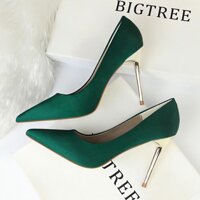 9219-20 GIÀY CAO GÓT BIGTREE BASIC LỤA SATIN (SIZE 34-39) new