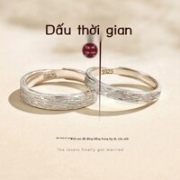 ♞☃◈925 boudoir mật ong nhẫn cặp cao cấp đồng bằng nhẫn thích hợp nhẫn bạc nam độc đoán năm dấu ấn nhẫn nhẫn nữ quà tặng