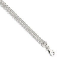 925 Sterling Silver Bracelet, 7.5" Length