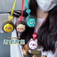 [93% Đánh giá Tích cực] Quạt treo cổ kiểu dáng tương tự, không cánh, mini USB sạc lại, di động, im lặng, quạt điện hoạt hình 1 80DK