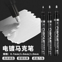 93% Tỷ Lệ Khen ngợi Mạ Điện Bút Đánh Dấu Gương Bạc Kim Loại Chrome Mạ Bút Chống Nước Chạm Lên Sơn Hình Sửa Chữa Mô Hình Tô Màu Bút Sơn 2.18