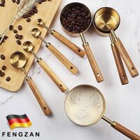 93 Tỷ Lệ Khen Ngợi Thép Không Gỉ Tay Cầm Bằng Gỗ Bộ Cà Phê Nhà Bếp Thìa Đo Dụng Cụ Đo Cốc Gram Thức Ăn Cho Chó Thìa Nướng Cân Định Lượng Thìa