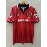 94-96 Manchester United CANTONA BECKHAM GIGGS Chất Lượng Hàng Đầu Nhà Retro Áo Bóng Đá Tùy Chỉnh Áo Thun