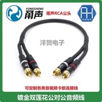 95 Double Lotus Head Male To Male Sound Line 2Rca Two-To-Two Loa Siêu Trầm Máy Tính Loa Tín Hiệu