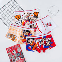 95% Dragon Ball Cotton Nguyên Chất Nam Hoạt Hình Anime Quần Lót Thiếu Niên Thoáng Khí In Hình Thấp Eo Bé Trai Boxer Quần Đùi Boxer Quần Đùi 2.25