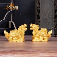 95% Tỷ Lệ Khen ngợi Một Cặp Bainayuan Rồng Rùa Đồ Trang Trí Tiền Rùa Mẹ-Con Rồng Đầu Rùa Thần Thoại Quái Vật Văn Phòng Thủ Công 3.28,4