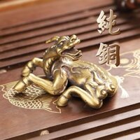 96% Tỷ Lệ Khen ngợi Handmade Đồng Nguyên Chất Rắn Pixiu Thỏi May Mắn Pixiu Trang Sức Ô Tô Để Bàn Trang Trí Đồng Pixiu Tay Cầm Mảnh 3.20