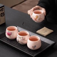 96% Tỷ Lệ Khen ngợi Nguyên Chất Handmade Nướng Hoa Chủ Cốc Trà Hồng Jinyu Full House Kung Fu Trà Bộ Trà Trà Trà Gốm Uống Trà Cốc Đơn Nữ 3.5.6