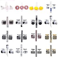 97% Tỷ Lệ Khen ngợi Cao Cấp Neo Cà Vạt Kẹp Áo Sơ Mi Pháp Khuy Măng Sét Bốn Mắt Nam Kinh Doanh Kẹp Cà Vạt Phù Hợp Với Nút Nam 3.11