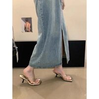 [97 Tỷ lệ khen ngợi] Giày cao gót mùa hè mới 2025 đi bên ngoài Cổ Tích xỏ ngón