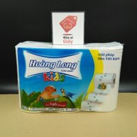 9756 Lốc 6 cuộn giấy vệ sinh lụa không lõi Hoàng Long Kids