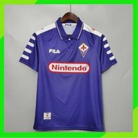 98-99 Fiorentina Sân khách sân nhà Retro Soccer Jersey Bóng đá BATISTUTA #9 1998 1999