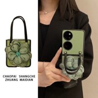 [98% Đánh giá Tích cực] Vỏ điện thoại Huawei Pocket 2 mới, có thể gập lại, hình hoa, P50 Pocket, vỏ cầm tay cao cấp có dây đeo, chống sốc 3.29
