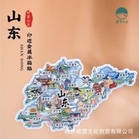 [98% Tỷ lệ khen ngợi] Sơn Đông Phong Cách Mới Miếng Dán Tủ Lạnh Weihai Thanh Đảo Bàn Thuốc Lá Triển Lãm Ánh Dương Lin Yijian Zezhengfang Du Lịch Văn Hóa Sáng Tạo Kỷ Niệm