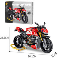 981 PCS - Size 36Cm - Bộ Đồ Chơi Lắp Ráp Mô Hình Xe Kawa Z1000 Motor PKL, Mô Hình Xe Motor GP Xe Máy PKL