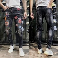 9.9 | HOT | SALE | __ Quần Jean Rách Sơn - Logo Nam - Cao Cấp Chính Hãng K3 STORE (J1134 -J1133 ) __ ++ ? 🎁