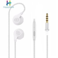 {9.9 Hot Sale Festival}PTM P10 3.5 mét Có Dây Tai Nghe Stereo Tai Nghe Nhét Tai có Mic dành cho IOS Android(White)