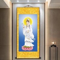 99% Tỷ Lệ Khen ngợi Nanwu Guanyin Bồ Tát Cuộn Treo Tranh Quan Âm Bồ Tát Chân Dung Thờ Lụa Vải Cuộn Tranh Trang Trí 3-25-1