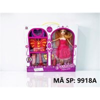 9918A HỘP BABY 1C KHỚP, MẮT THỦY TINH + TÚI XÁCH BƯỚM, KÉO, KẸP, TÔNG ĐƠ Fashion Princess