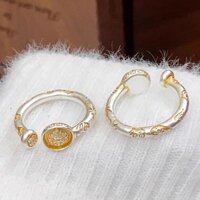 999 Bạc Nguyên Chất Vàng Thần Tài Nhẫn Bạc Sterling Nữ Ánh Sáng Sang Trọng Niche Phong Cách Quốc Gia Mạ Vàng Mở Nhẫn Bạc Cao Cấp20250314