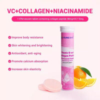 999 Collagen Peptide sủi bọt (20 viên) để chống lão hóa da phát sáng với Vitamin C