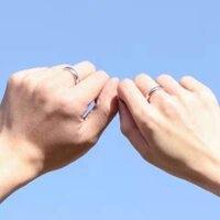 999 Nhẫn Bạc Nguyên Chất Tanabata Nhẫn Cặp Đôi Nam Nữ Đơn Giản Bóng Sống Miệng Sterling Bạc Trơn Nhẫn Người Yêu