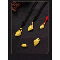 999 Vàng Nguyên Chất Chúc Đá Vàng Vòng Cổ Người Yêu 3d Đá Vàng Cứng 24K Mặt Dây Chuyền Vàng Nguyên Chất