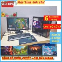 999w Bộ Máy Tính PC Gaming Chơi Game Online, Máy Tính Bàn Văn Phòng Học Tập Cấu Hình Siêu Mượt Ram 4GB, Ổ Cứng 250GB