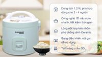 99GD730 Nồi cơm điện 1.2L Sunhouse Mama SHD8265B xanh ngọc/xanh cốm