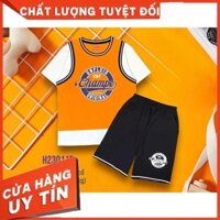 [9Baby] Bộ nam ngắn tay coton 100% dáng HipHop phối , thể thao, trang điểm hithot 2023, hiệu ILOVEKIDS,size 9-14 cho 20-