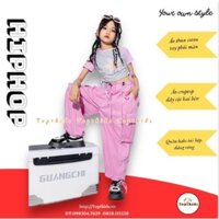 [9Baby] Bộ nhảy quần joger túi hộp nữ. Quần Hiphop kaki túi hộp mềm cho 25-45kg - 3KBB1808.10.16B