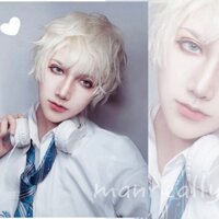 [9Baby] Wig/ Tóc giả nguyên đầu BẠCH KIM tóc ngắn Cosplay vào vai Nam/ Nữ Top1Kids - top1wow_083992