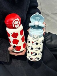 9C Đi Theo Bình Giữ Nhiệt Nữ Sinh Nhan Sắc Cao Thép Không Gỉ Trẻ Em Ấm Đun Nước 2025 M