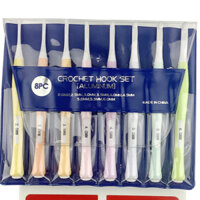 [9c Silicone 2-6mm] Túi 9c dụng cụ kim móc len TPR silicone màu