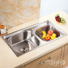 Chậu rửa bát 2 hố inox zento SK8143