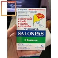 9iiiikk [CHÍNH HÃNG] Cao dán giảm đau Salonpas Thái Lan - 1 Hộp 10 Miếng - Cực Kỳ Hiệu Quả