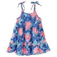 [9kg-31kg] áo váy - kiểu đầm phom ngắn TQXK vải thun cotton màu xanh in hoa