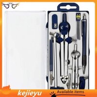9pc Hình Học Bộ Kim Loại La Bàn Hình Học Công Cụ Chính Xác Cho Học Sinh, Công Cụ Vẽ Hình Tròn Và Bộ Dụng Cụ Soạn Thảo Kiến Trúc