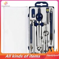 9pc Hình Học Bộ Kim Loại La Bàn Hình Học Công Cụ Chính Xác Cho Học Sinh, Công Cụ Vẽ Hình Tròn Và Bộ Dụng Cụ Soạn Thảo Kiến Trúc