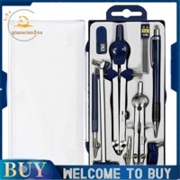 9pc Hình Học Bộ Kim Loại La Bàn Hình Học Công Cụ Chính Xác Cho Học Sinh, Công Cụ Vẽ Hình Tròn Và Bộ Dụng Cụ Soạn Thảo Kiến Trúc