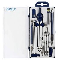 9pc Hình Học Bộ Kim Loại La Bàn Hình Học Công Cụ Chính Xác Cho Học Sinh, Công Cụ Vẽ Hình Tròn Và Bộ Dụng Cụ Soạn Thảo Kiến Trúc