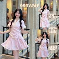 (9stamp) Set Áo phối gấm shanghai có clip thật 💓FREESHIP💓 mặc tết, năm mới, trung thu