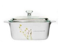 A-5-EH – Nồi thuỷ tinh Corningware 5L vuông hoa văn European Herbs